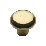 M Marcus Heritage Brass Edge Design Wardrobe Knob 38mm 